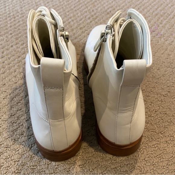 VINCE WOMEN’s NEW CABRIA ANKLE BOOTS off white SIZE 9.5M/EUR 40.5 - Picture 5 of 9